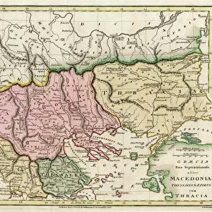 Maps and Charts Metal Print Collection: North Macedonia
