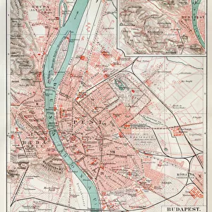 Maps and Charts Framed Print Collection: Hungary