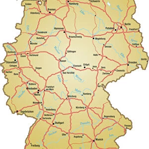 Maps and Charts Mouse Mat Collection: Germany